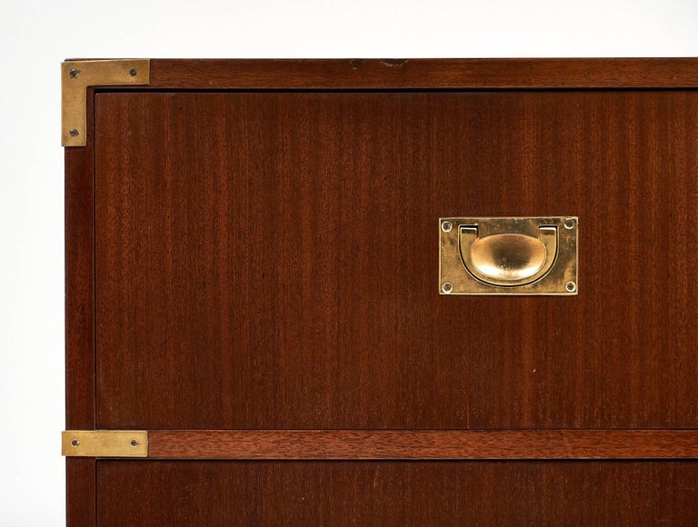 Campaign English Chest Side Tables at 1stdibs