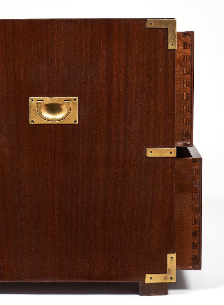 Campaign English Chest Side Tables at 1stdibs