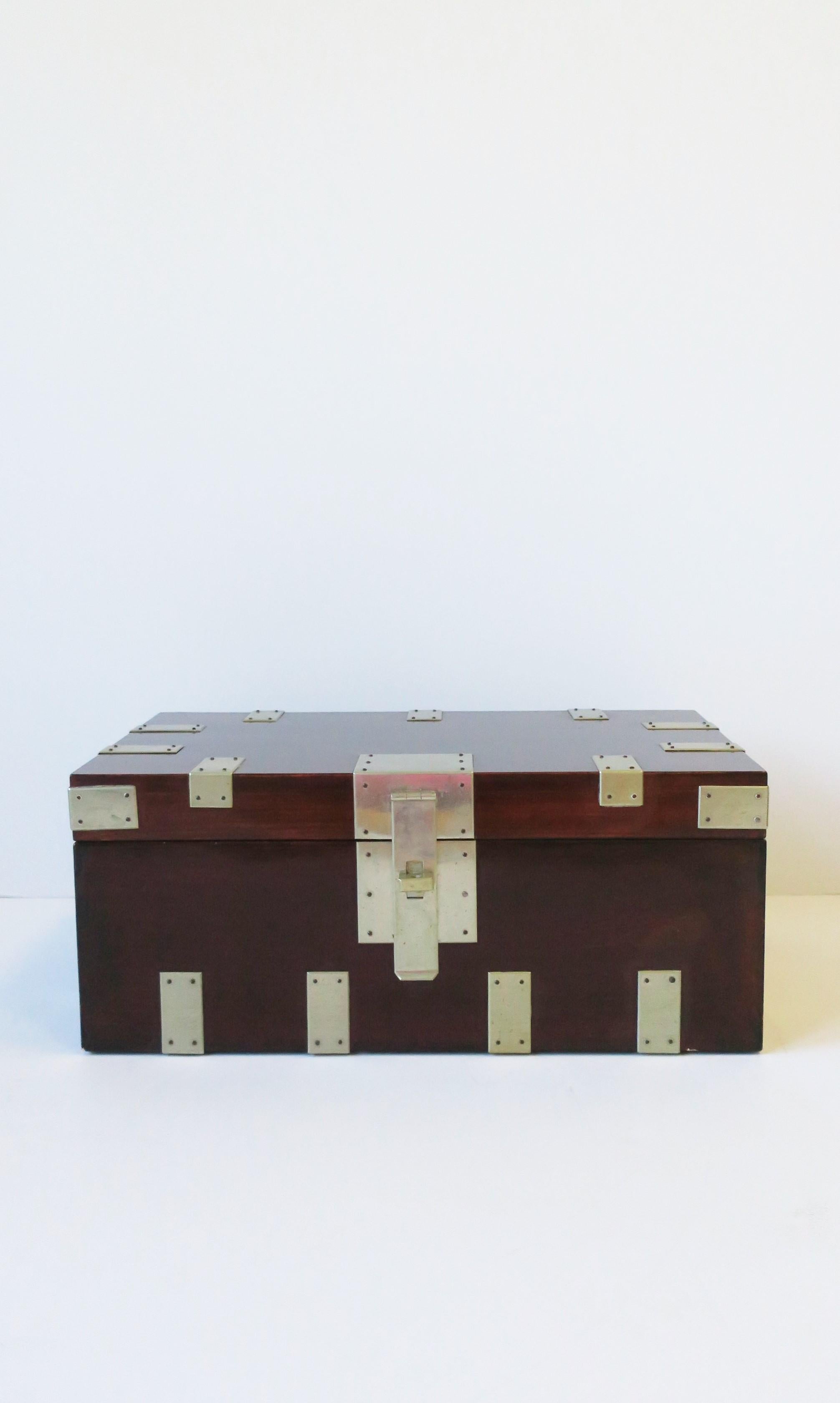 Campaign Storage Chest or Jewelry Box by Designer Rae Kasian For Sale