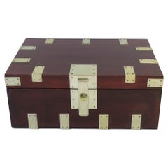 Vintage Campaign Lacquer and Metal Storage or Jewelry Box by Designer Rae Kasian