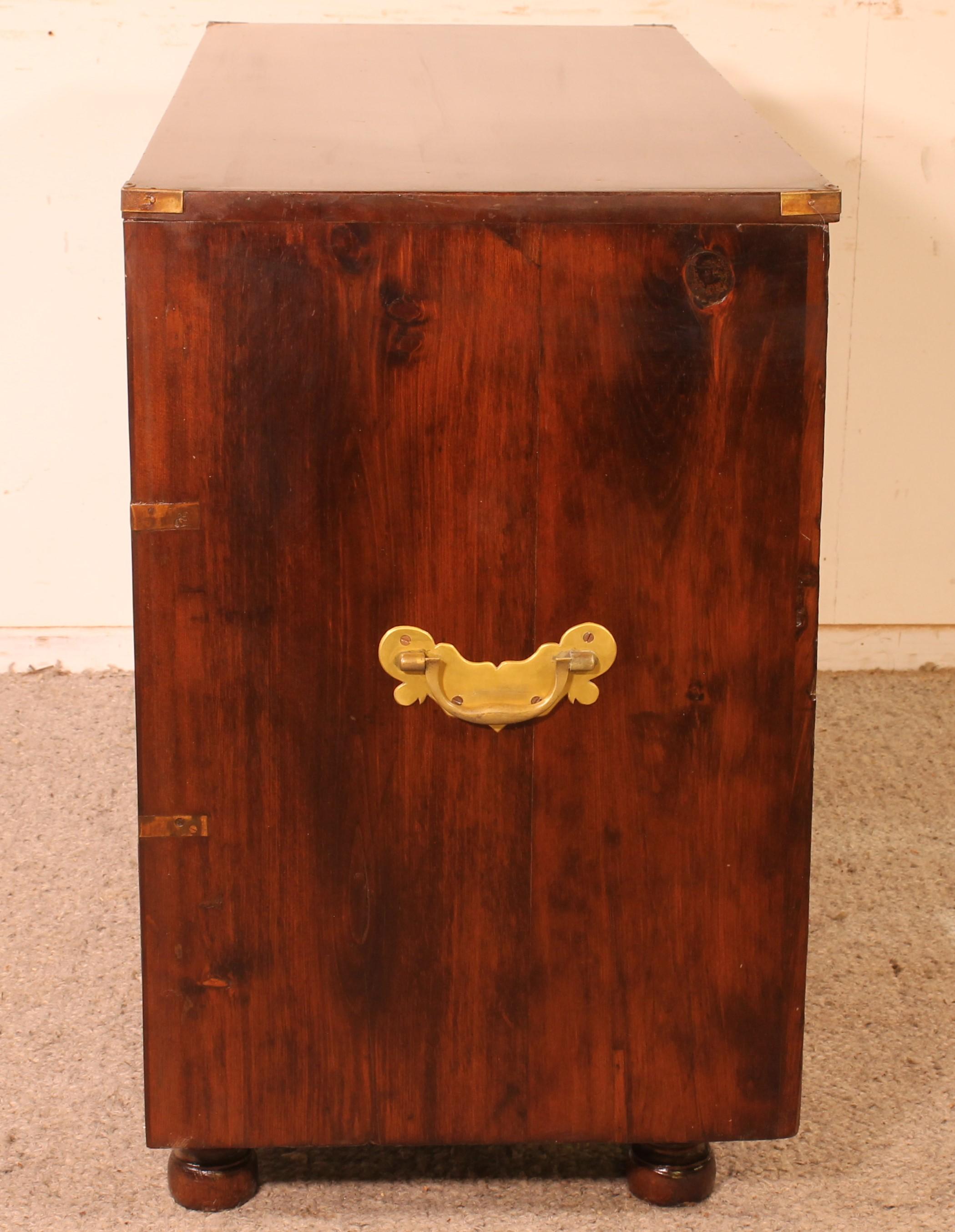 Acajou Commode de campagne / Marin en acajou du 19° siècle