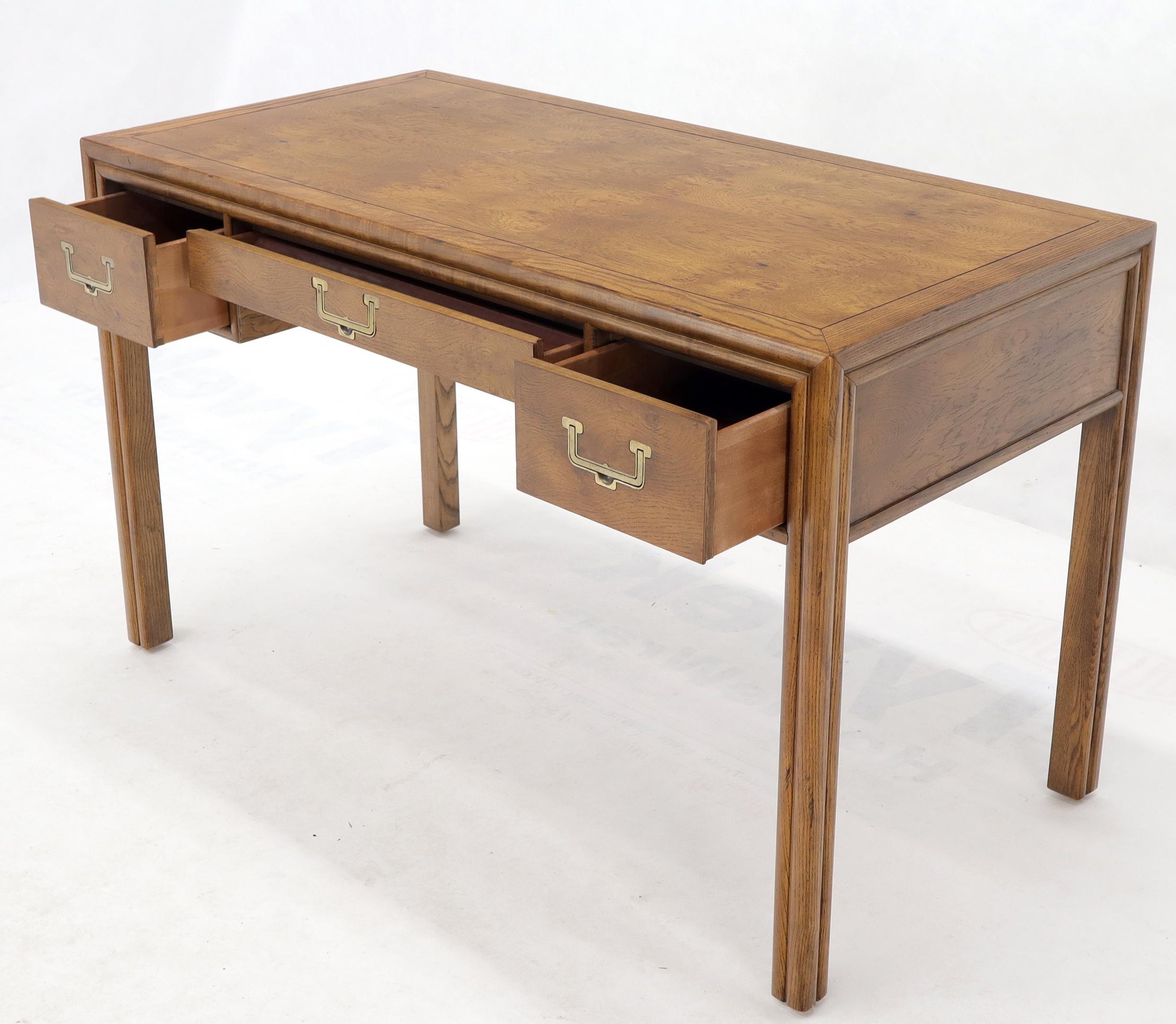 Campaign Mid-Century Modern 3 Drawers Writing Table Desk by Henredon 6