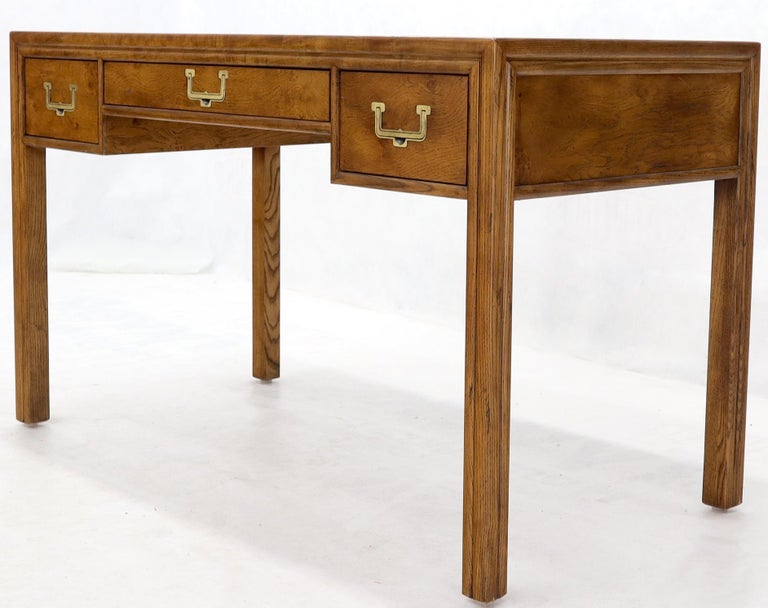 Campaign Mid Century Modern 3 Drawers Writing Table Desk by