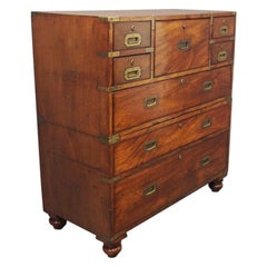 Campaign Secretaire Chest by William Day and Son