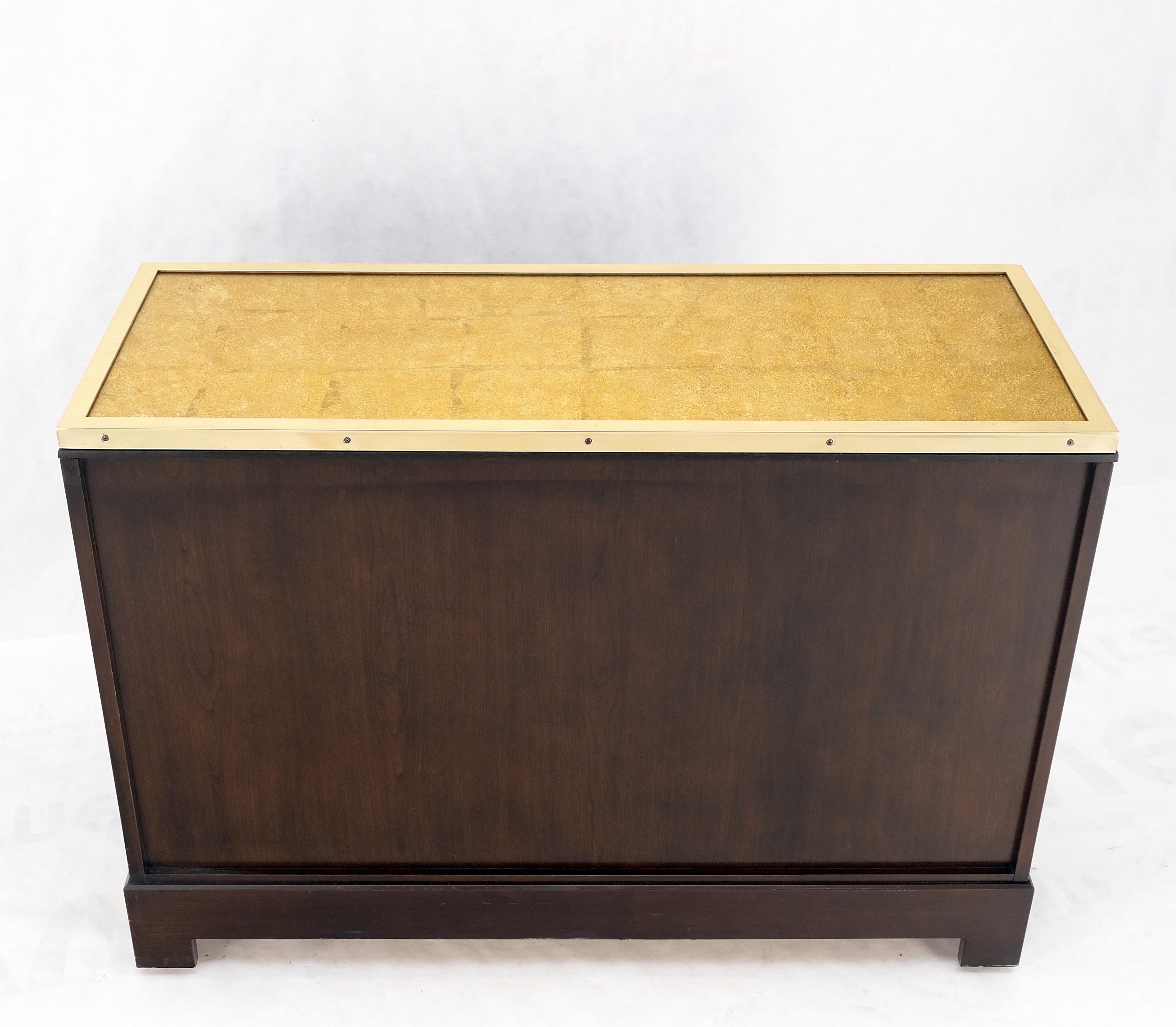 Campaign Style 6 Drawers Brass Drop Pulls Mid-Century Modern Bachelor Chest Mint For Sale 7