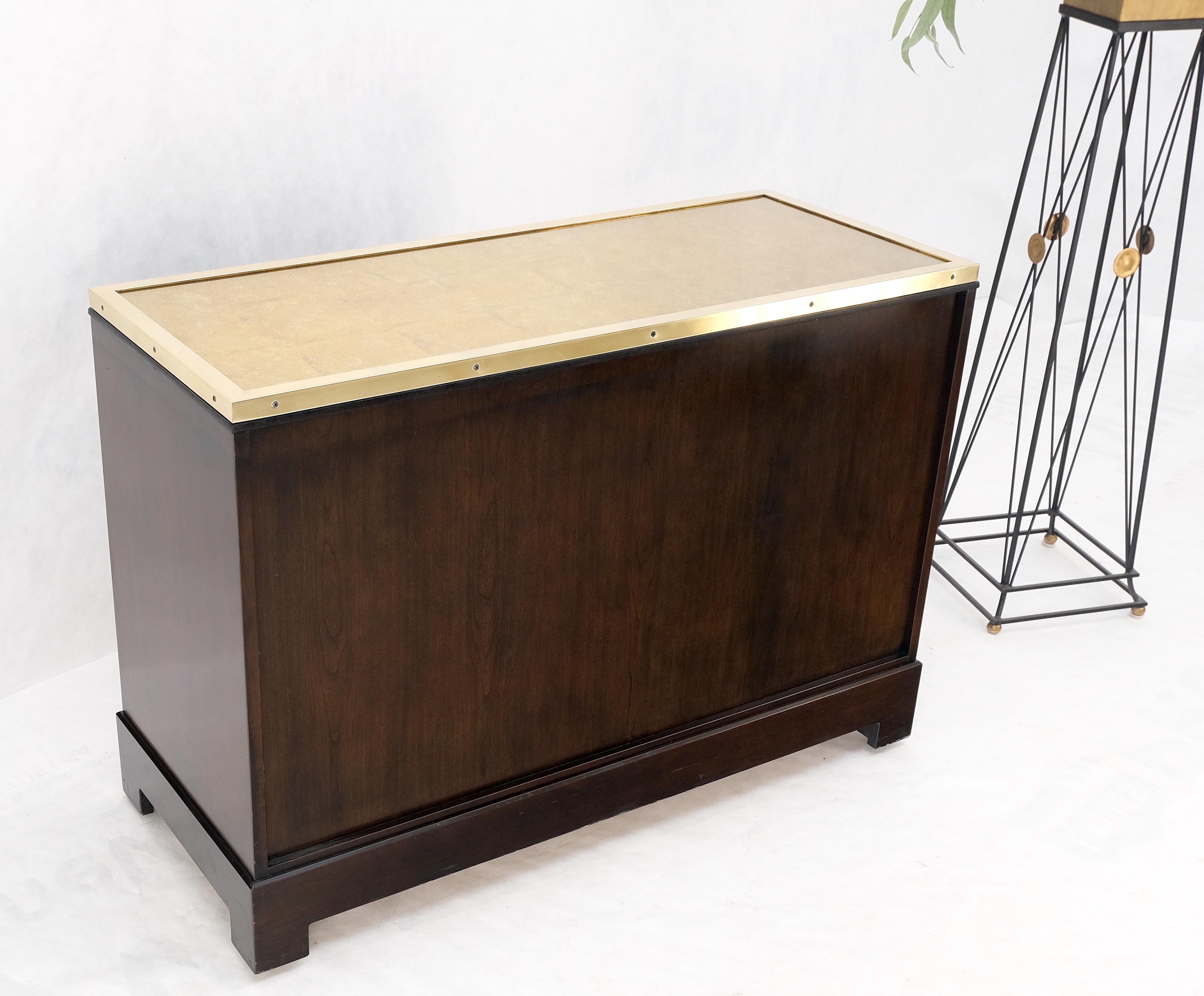 Campaign Style 6 Drawers Brass Drop Pulls Mid-Century Modern Bachelor Chest Mint For Sale 8