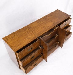 Campaign Style 9 Drawers Two Doors Compartment Paint Decorated Dresser Credenza