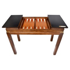 Campaign Style Backgammon Sofa Console Game Table by Lane Furniture