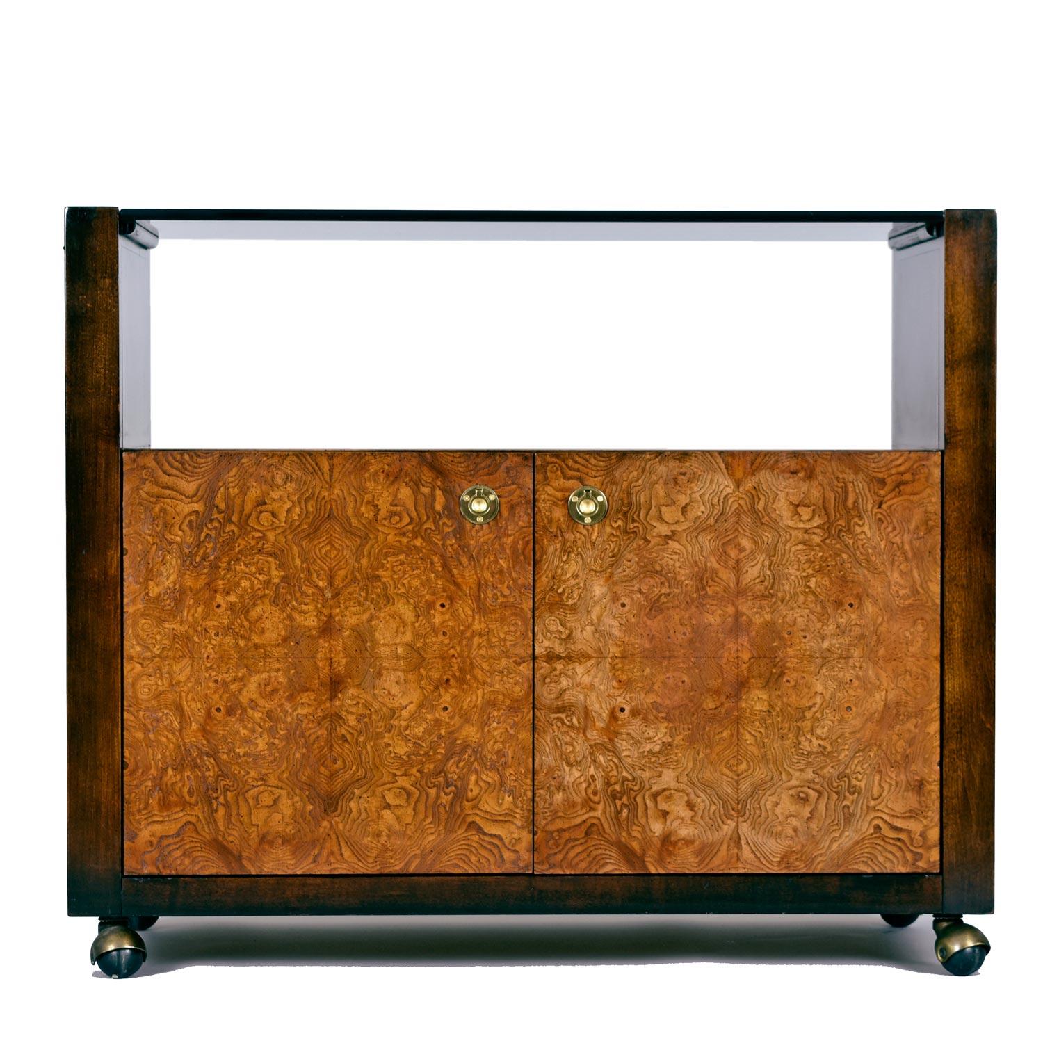 burl wood bar cabinet