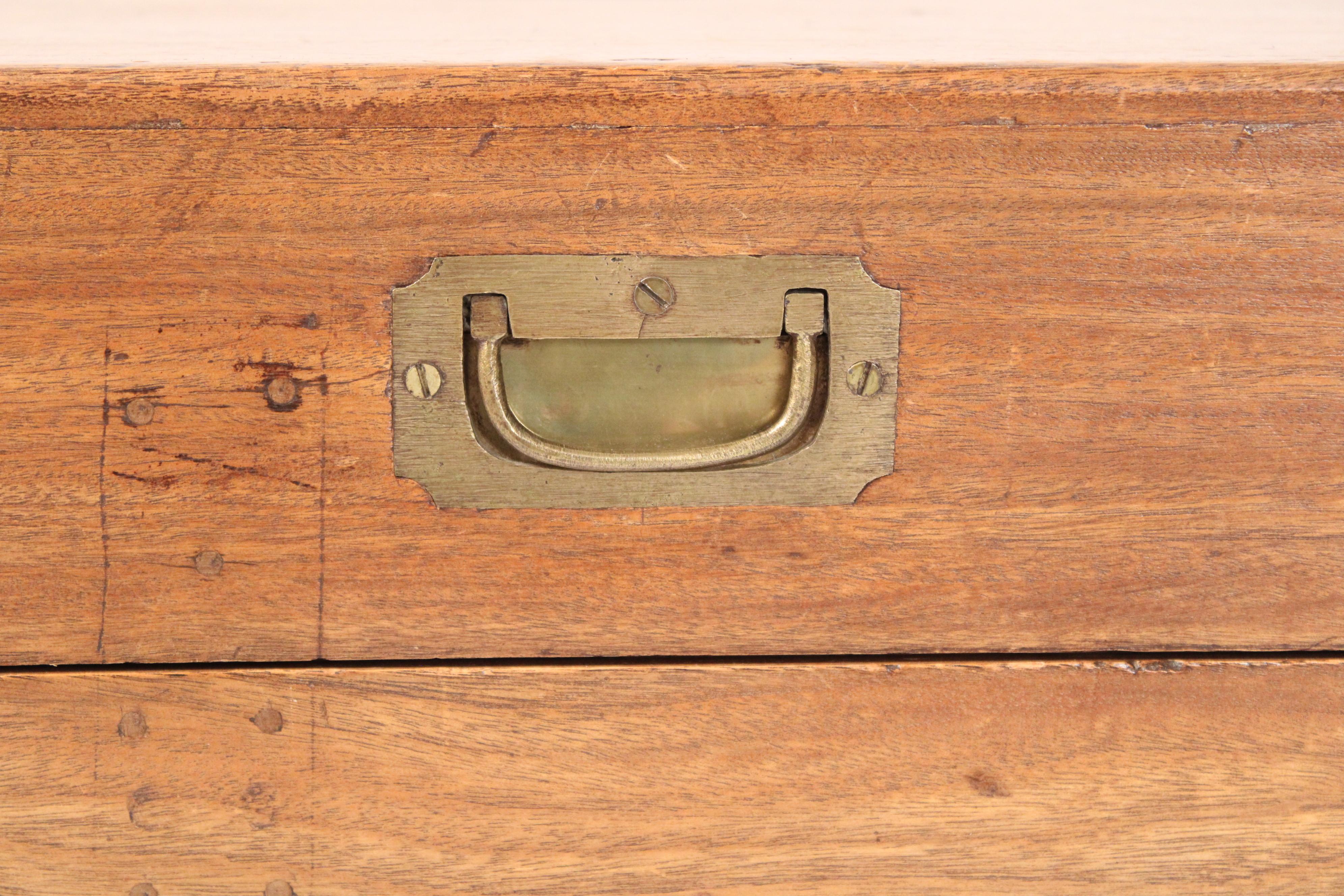 Campaign Style Brass Mounted Camphor Wood Trunk 5