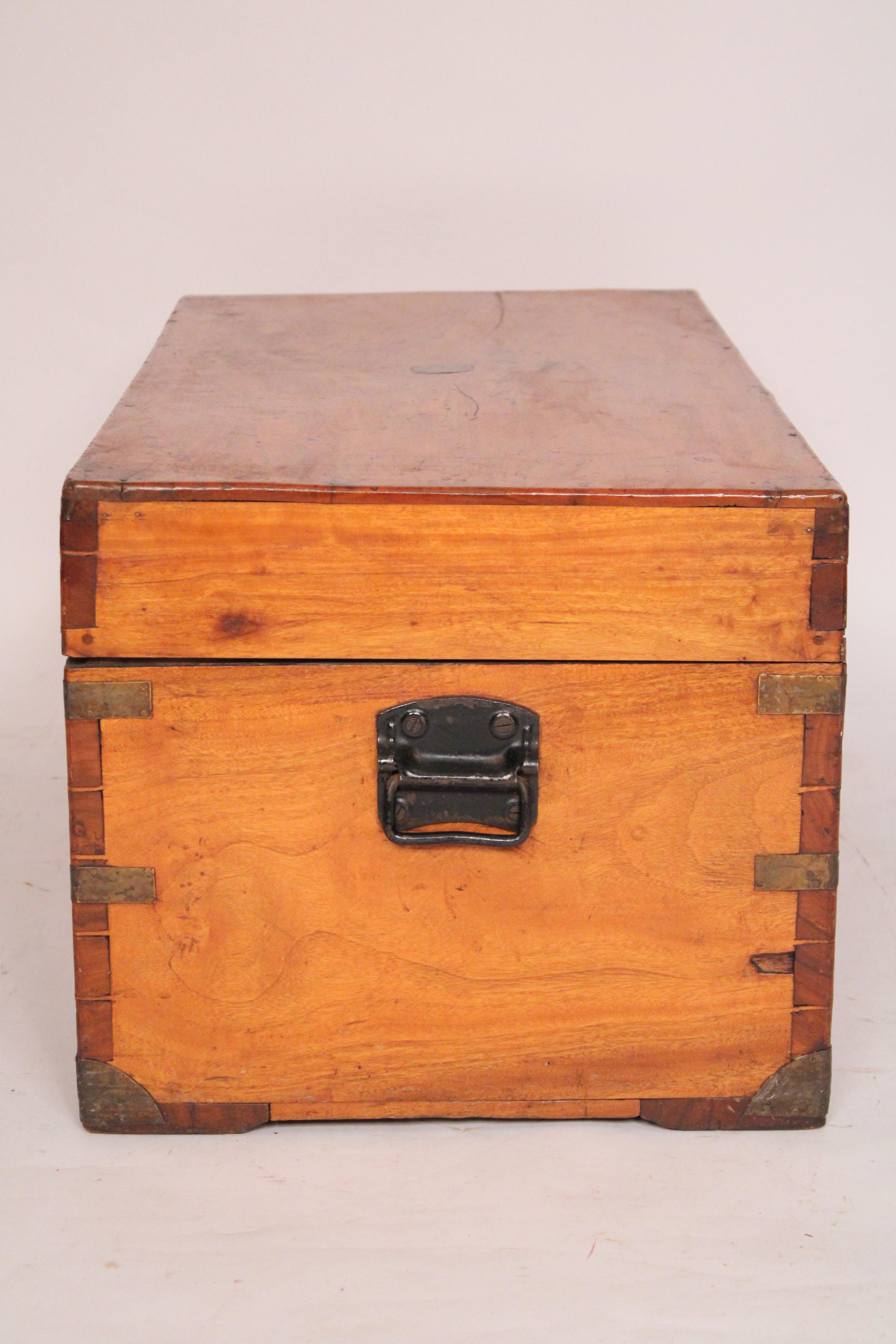 Early 20th Century Campaign Style Camphor Wood Trunk