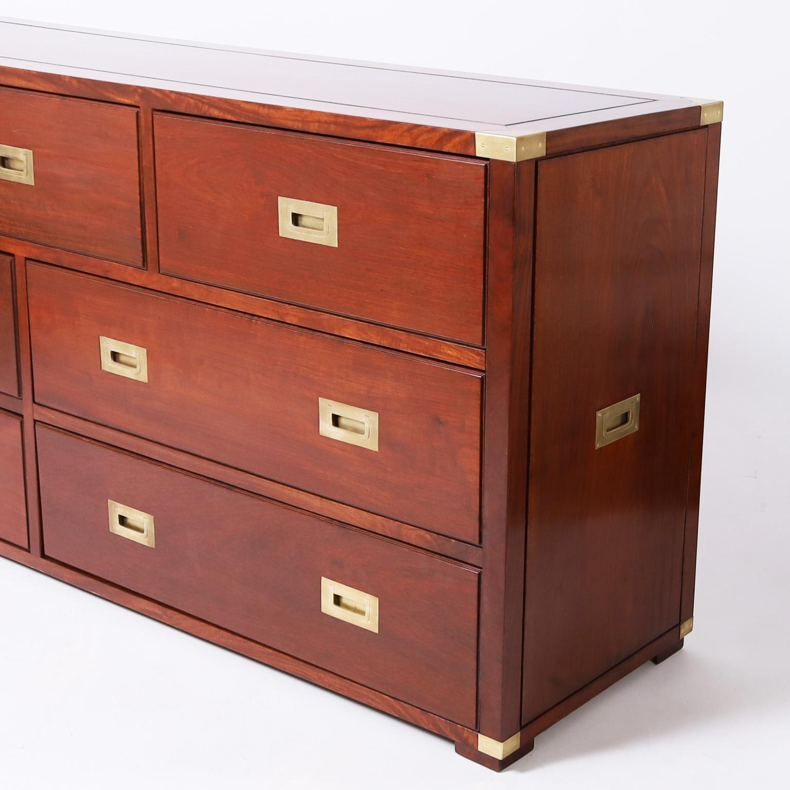 Hand-Crafted Campaign Style Chest of Drawers