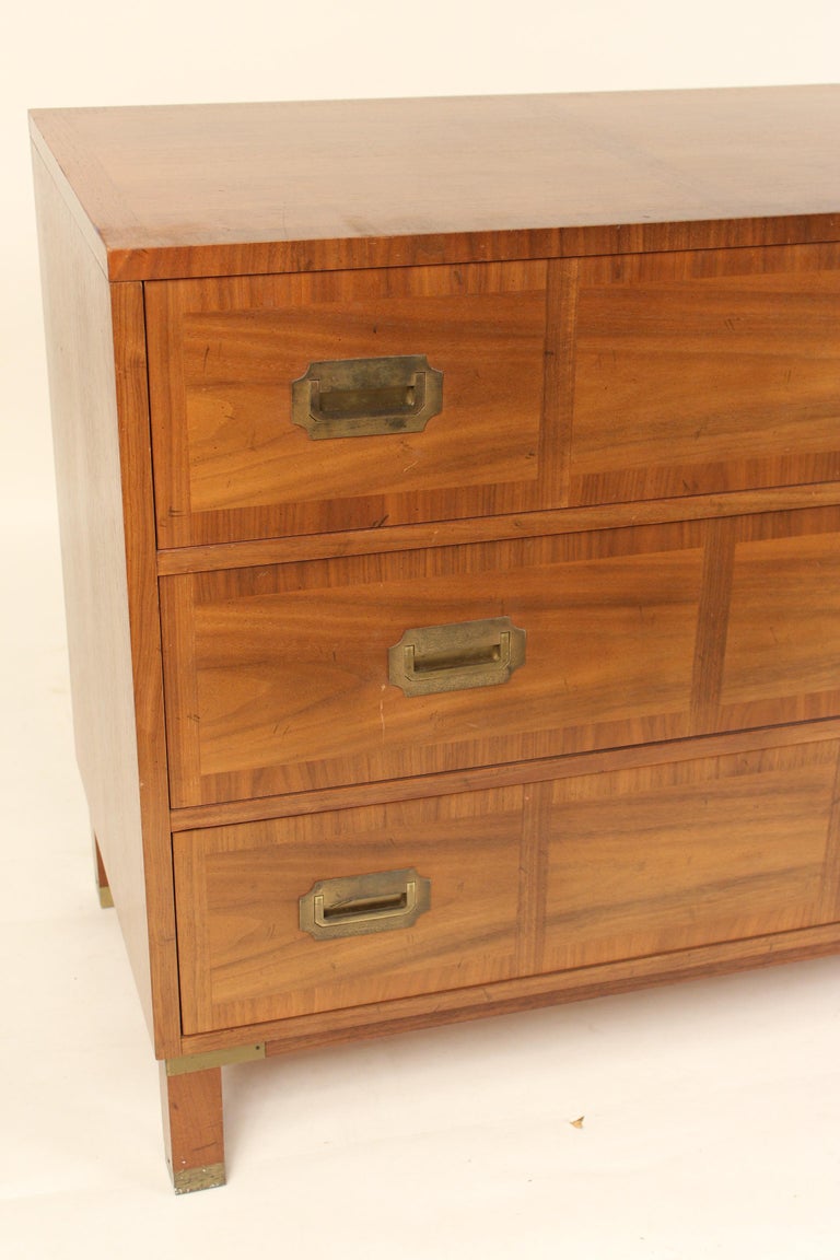 Campaign Style Chest of Drawers Made by Baker Furniture For Sale at 1stdibs