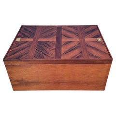 Campaign Style Coffee Table in Rosewood