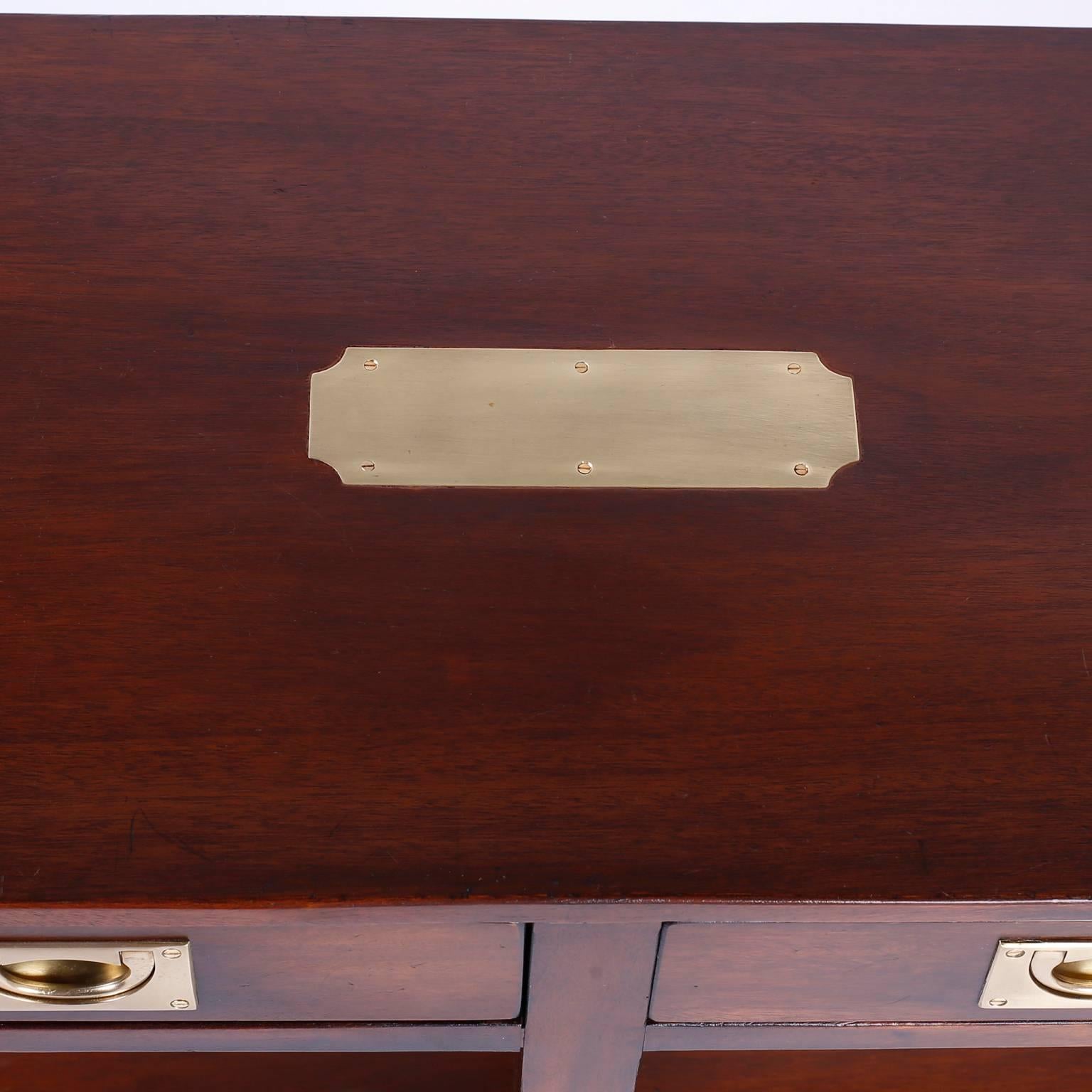Campaign Style Console Table In Excellent Condition In Palm Beach, FL