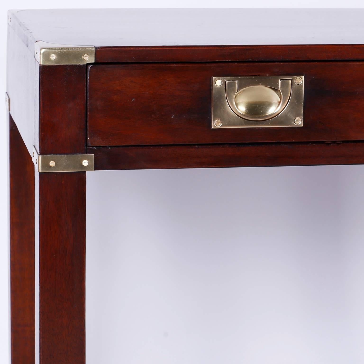 20th Century Campaign Style Console Table