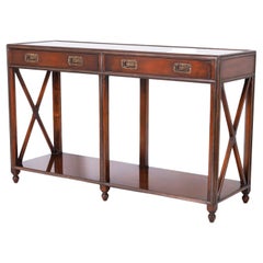 Vintage Campaign Style Console Table