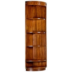 Used Campaign Style Corner Bookcase Wall Unit by Drexel Heritage Accolade Collection