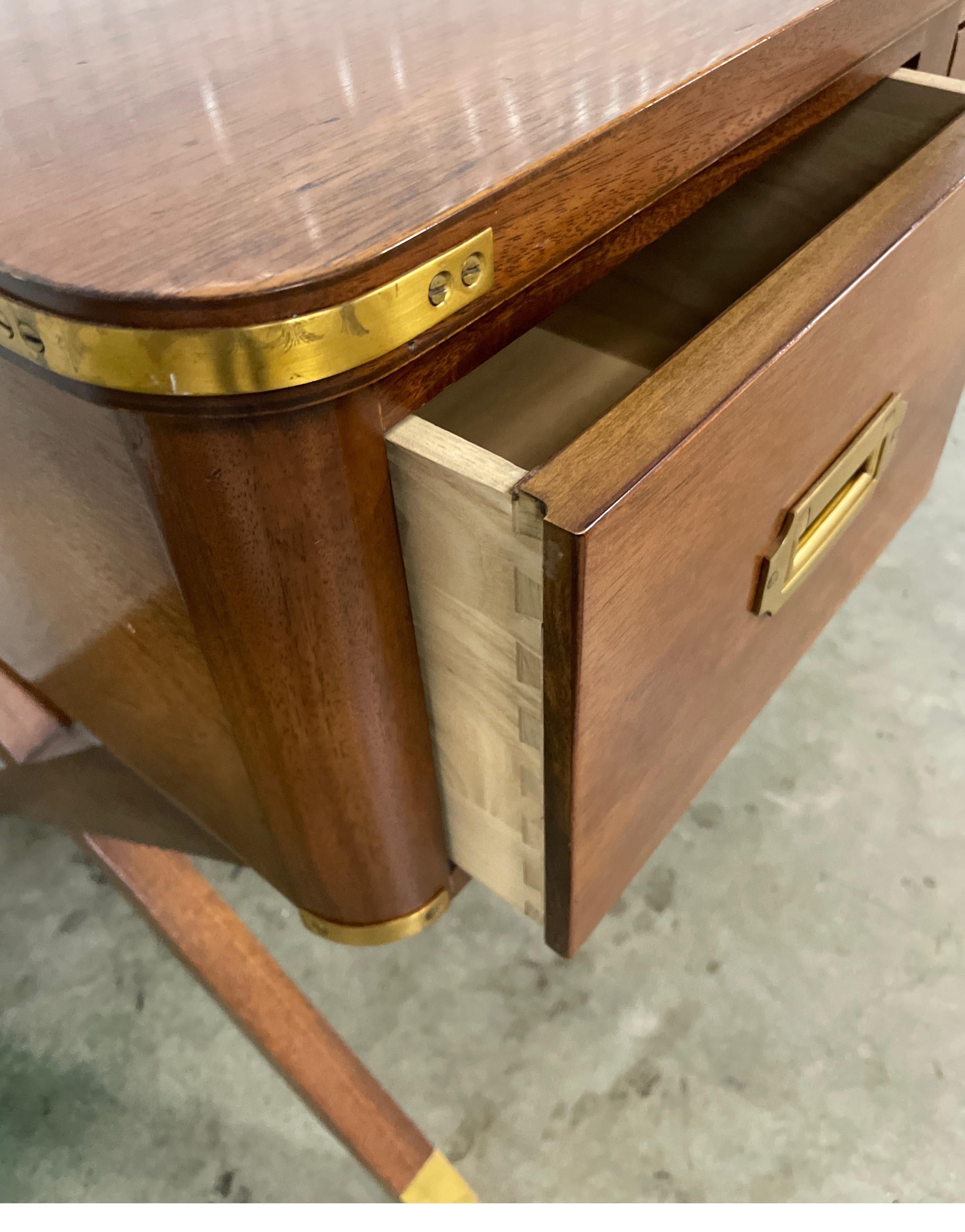 Campaign Style Desk by Suzanne Kasler for Hickory Chair In Good Condition In West Palm Beach, FL