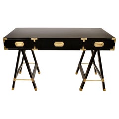 Campaign-style Desk in Gloss Lacquer, USA c 1960s