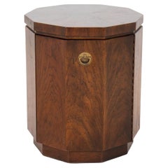 Campaign Style Drexel Accolade Walnut End Cabinet