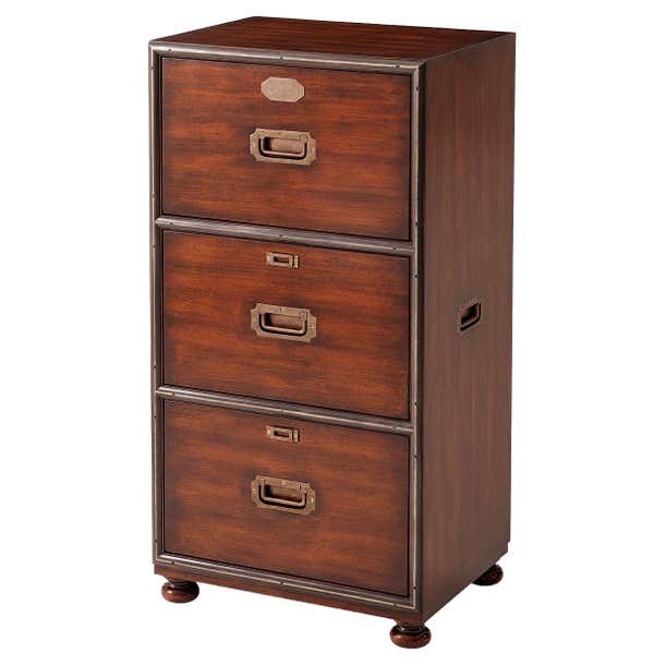 Campaign Style Filing Cabinet For Sale at 1stDibs | drawer type filing