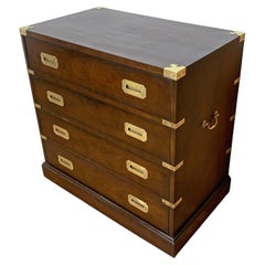 Campaign Style Four Drawer Chest, Circa 1950s