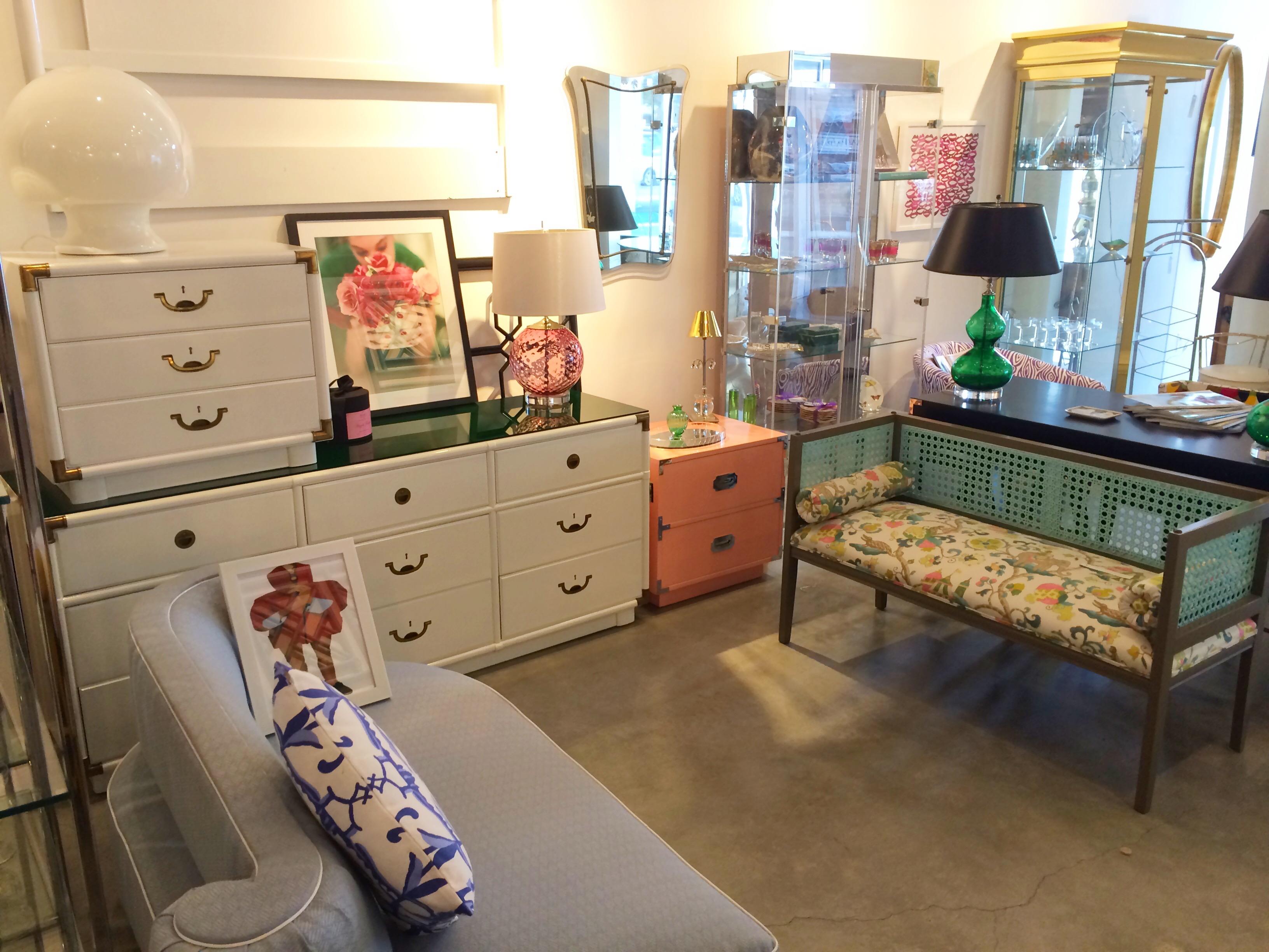 Campaign Style Lacquered White with Brass Accents Bedside Table/Chest of Drawers For Sale 2