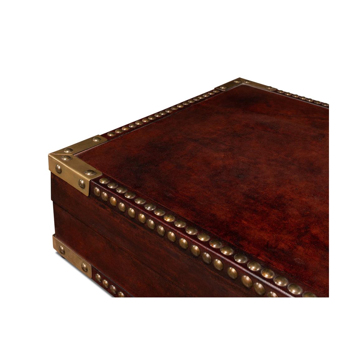 Campaigner Style Lederbox im Zustand „Neu“ im Angebot in Westwood, NJ