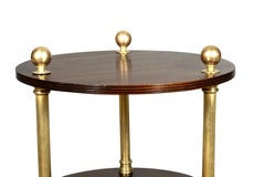 Campaign Style Mahogany And Brass Etagere