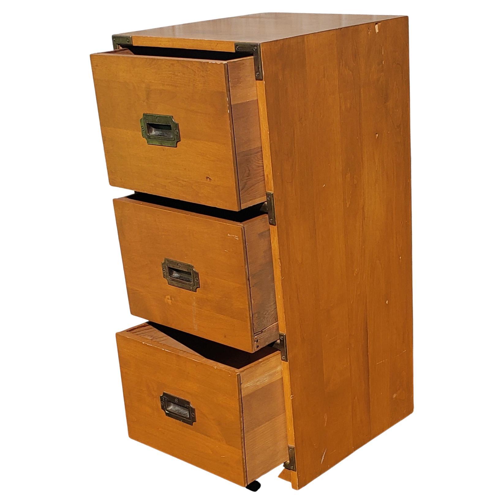 BiMi Deluxe Ready Built 3 Drawer Filing Cabinet in Maple 