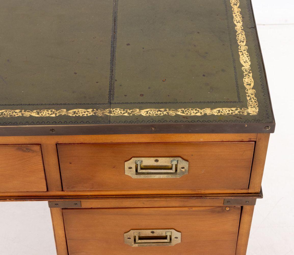Campaign Style Maple Writing Desk In Good Condition For Sale In Astoria, NY