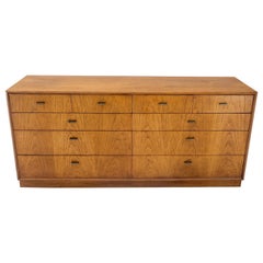 Campaña Estilo Mid Century Modern 10 Cajones Largo Cómoda Credenza ¡Menta!