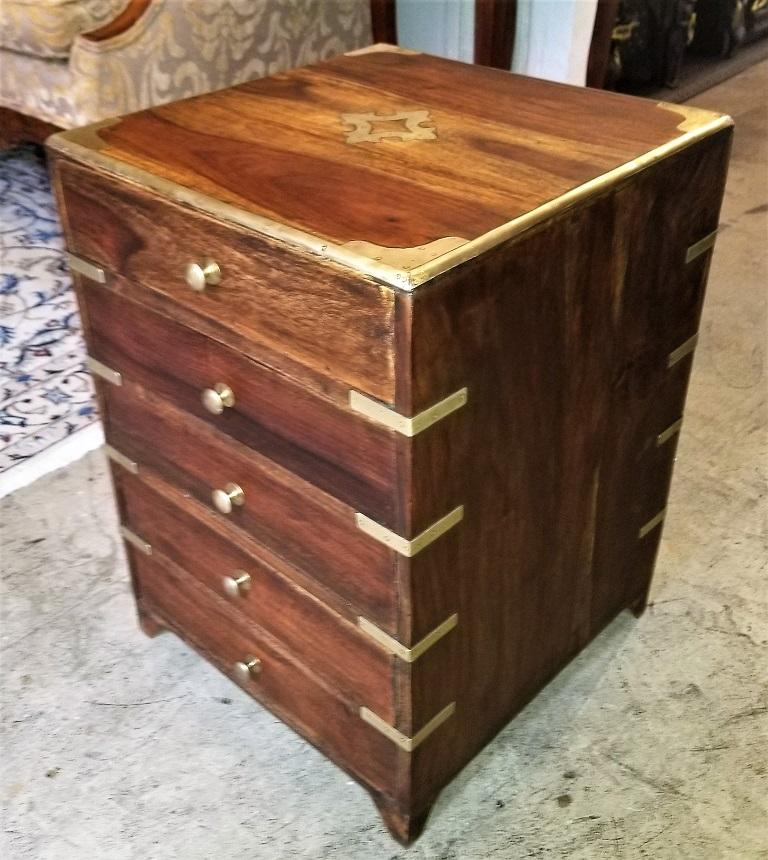 Campaign Style Mini Chest In Good Condition In Dallas, TX