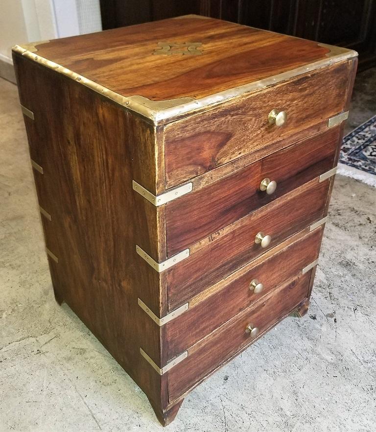 19th Century Campaign Style Mini Chest