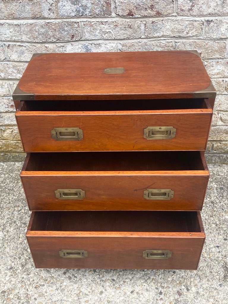 Campaign Style Small Chest For Sale at 1stDibs