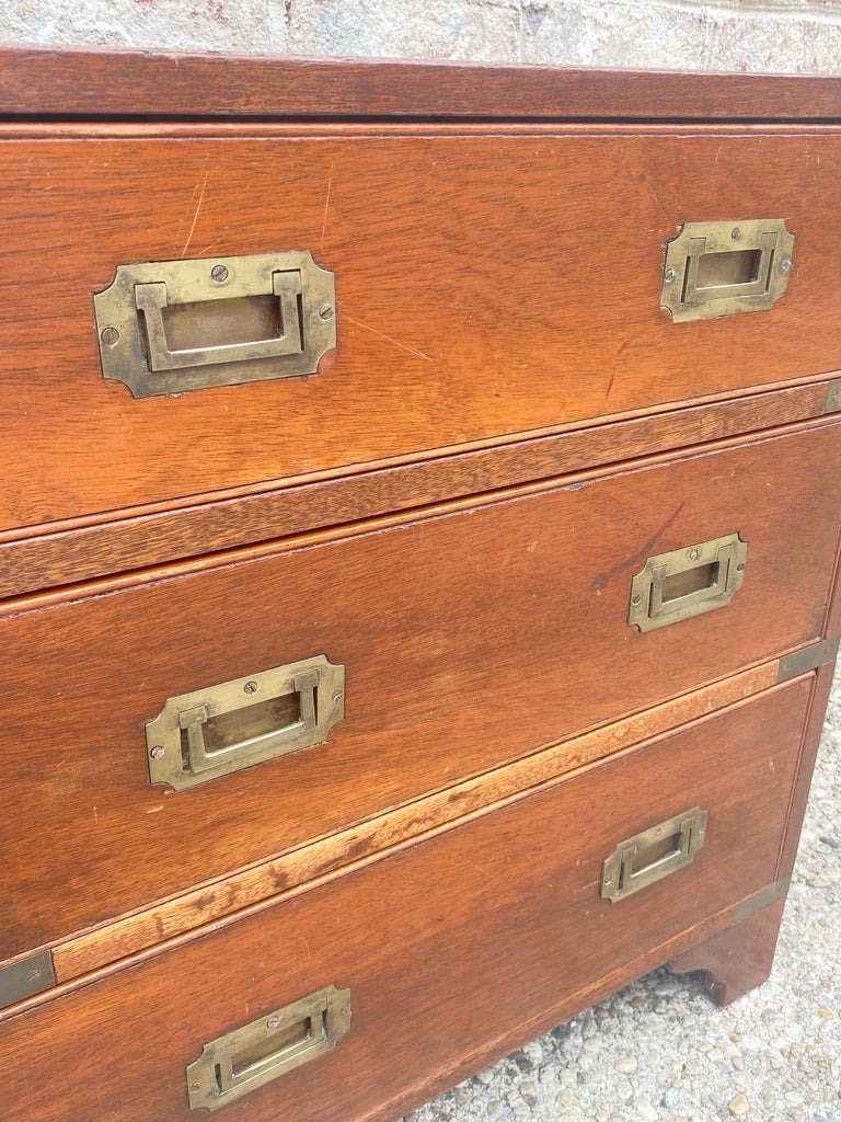 Campaign Style Small Chest For Sale at 1stDibs