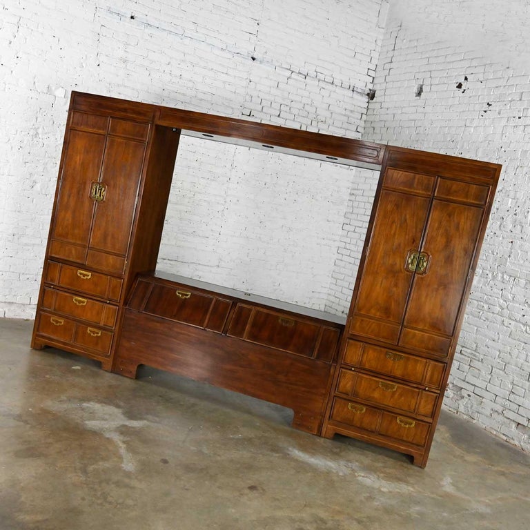 Campaign Style Thomasville Furniture Mystique 3 Section Modular Bed and