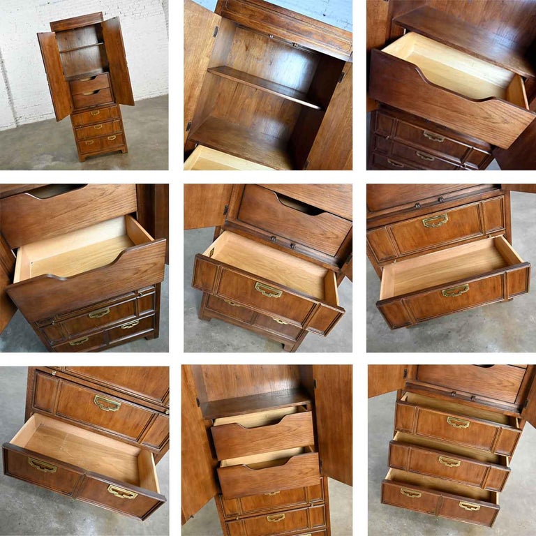 Campaign Style Thomasville Furniture Mystique 3 Section Modular Bed and