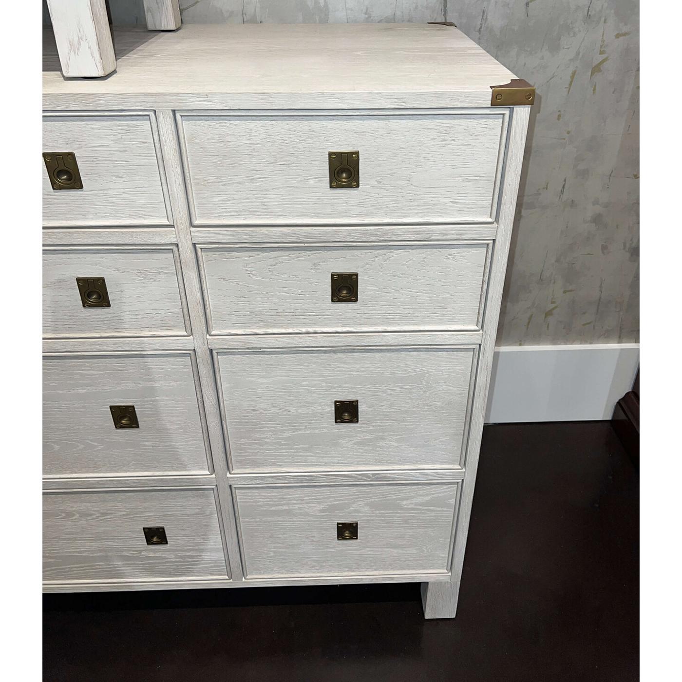 Vietnamese Campaign Style White Oak Dresser For Sale