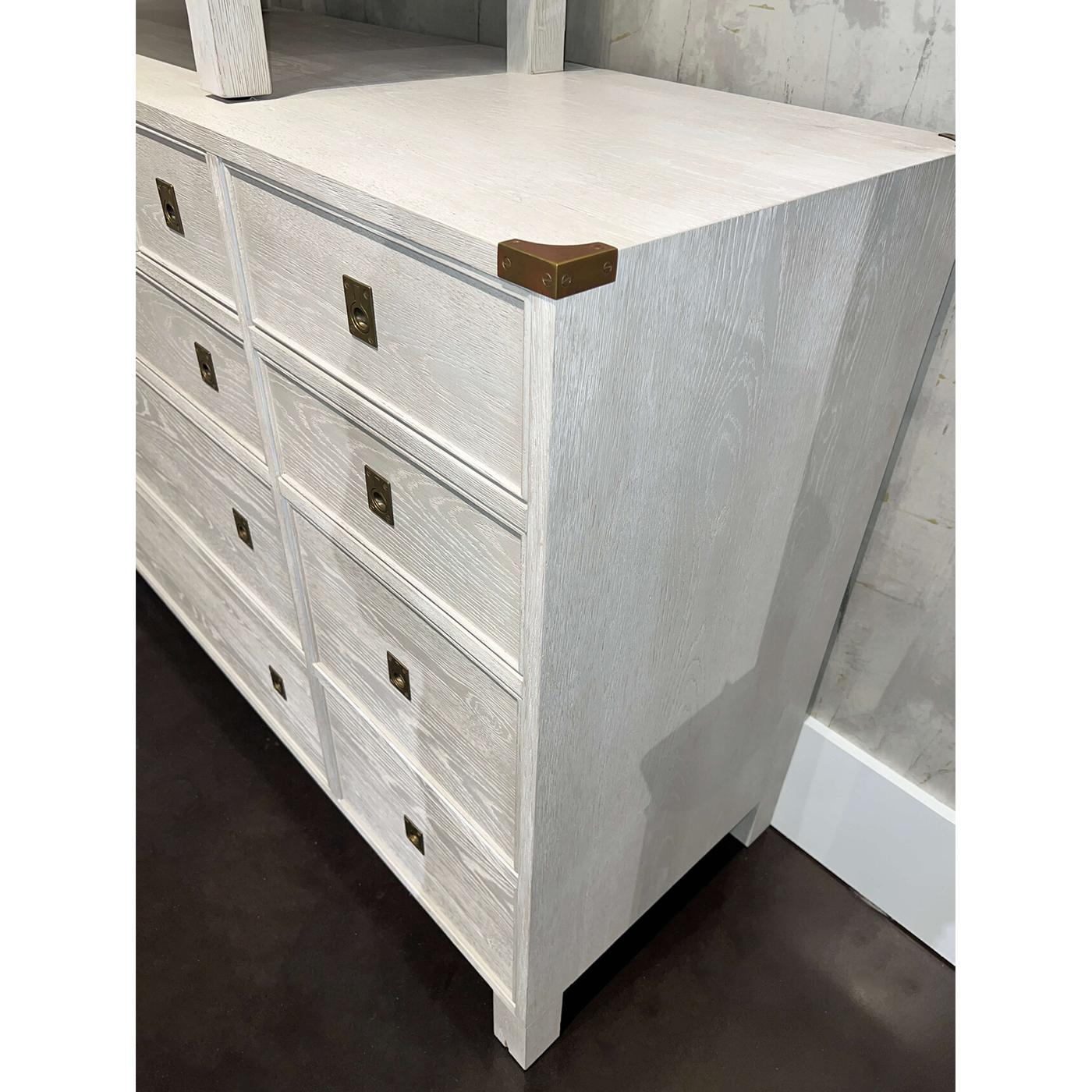 Campaign Style White Oak Dresser In New Condition For Sale In Westwood, NJ