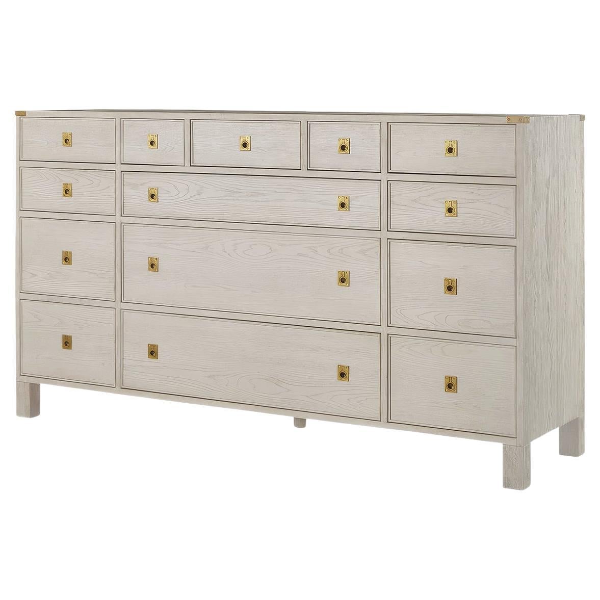 Campaign Style White Oak Dresser