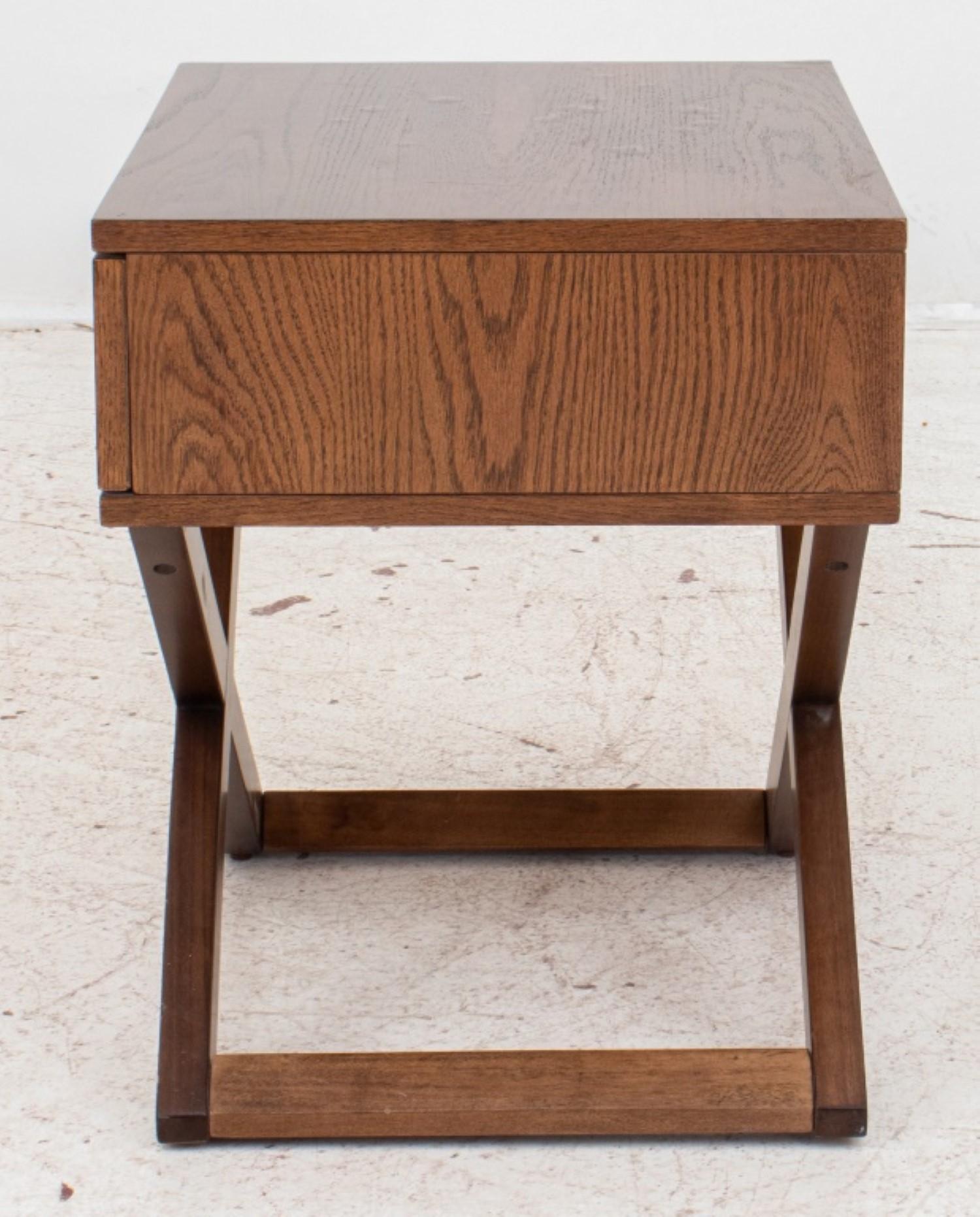 Campaign Style Wooden Nightstand For Sale 1