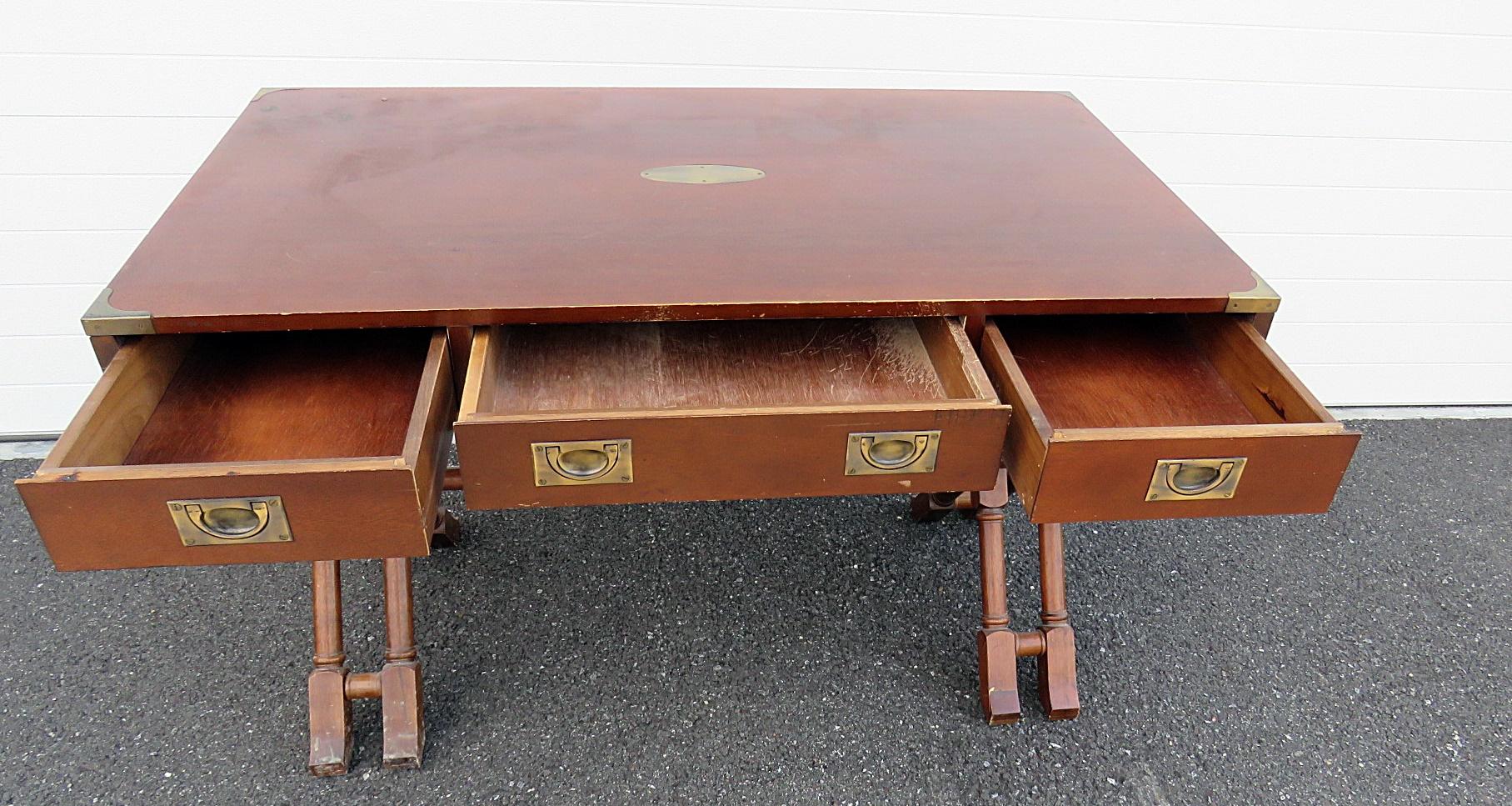 20th Century Campaign Style Writing Desk