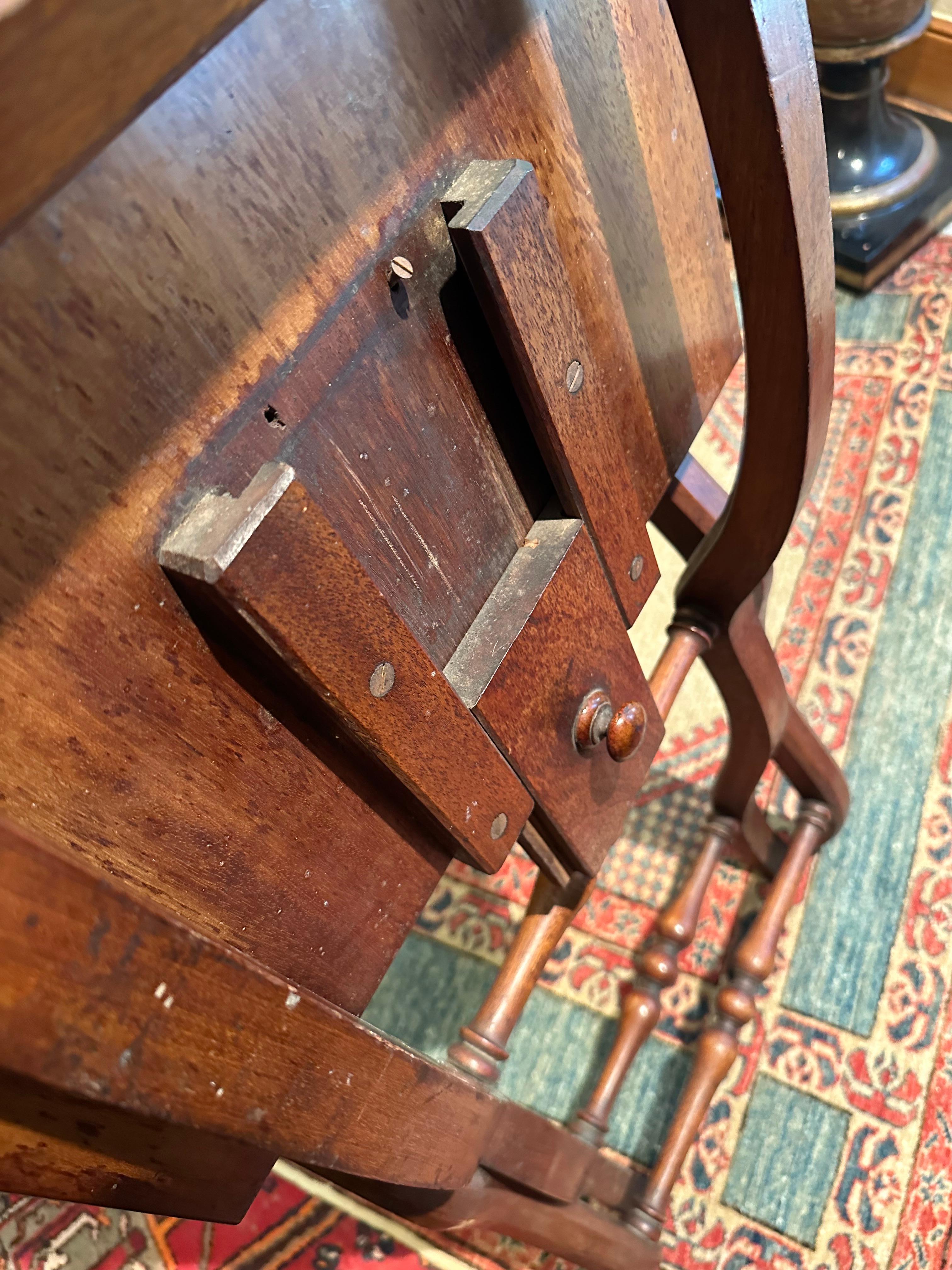 Campaign Table English 19th Century Victorian Campaign Folding Table. For Sale 5