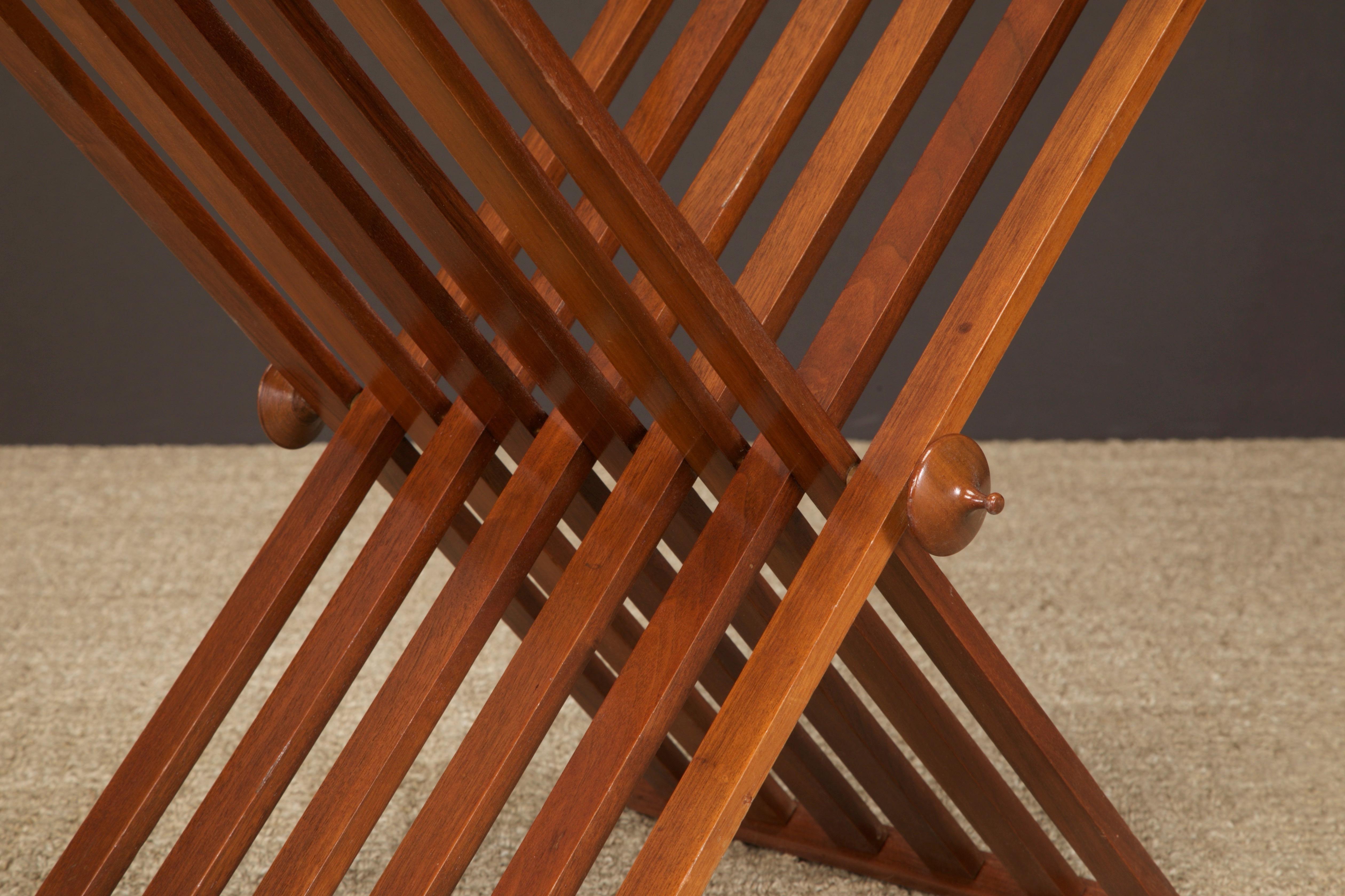 Campaign Tray Tables by Stewart MacDougall for Drexel, 1960s, Refinished, Signed For Sale 10