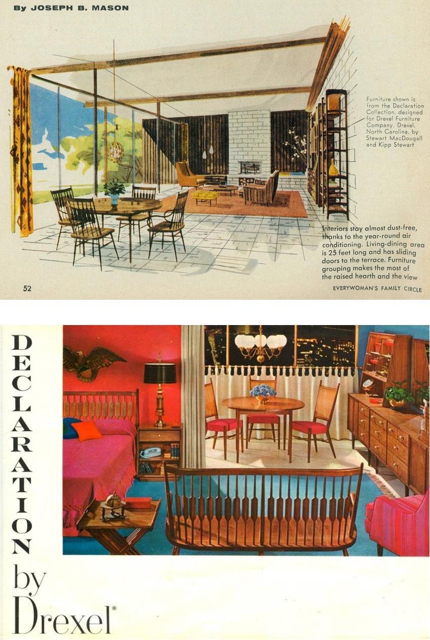 Campaign Tray Tables by Stewart MacDougall for Drexel, 1960s, Refinished, Signed For Sale 12