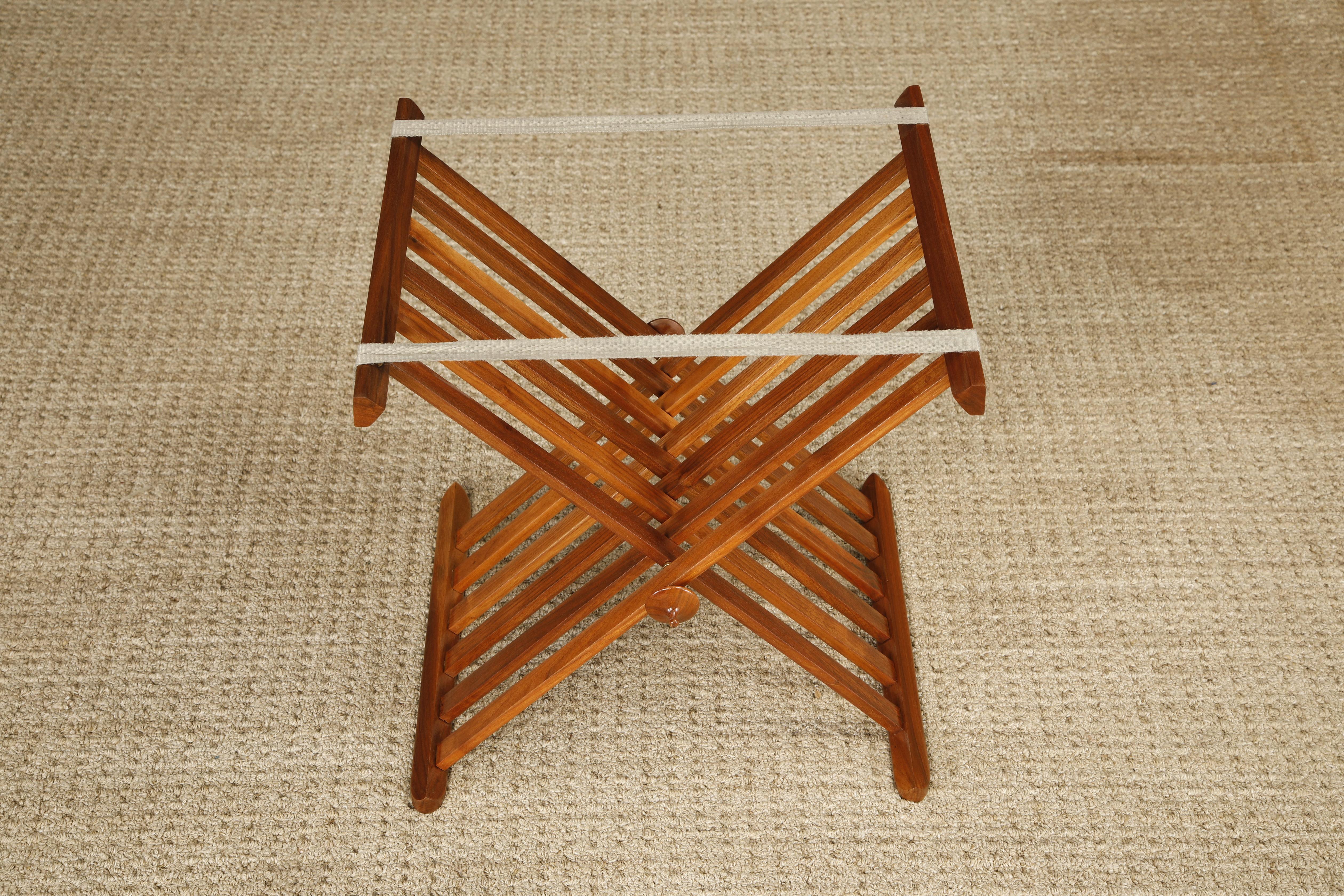 Campaign Tray Tables by Stewart MacDougall for Drexel, 1960s, Refinished, Signed For Sale 1