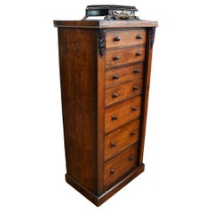 Antique Campaign Wellington Chest Secretaire Desk 1840
