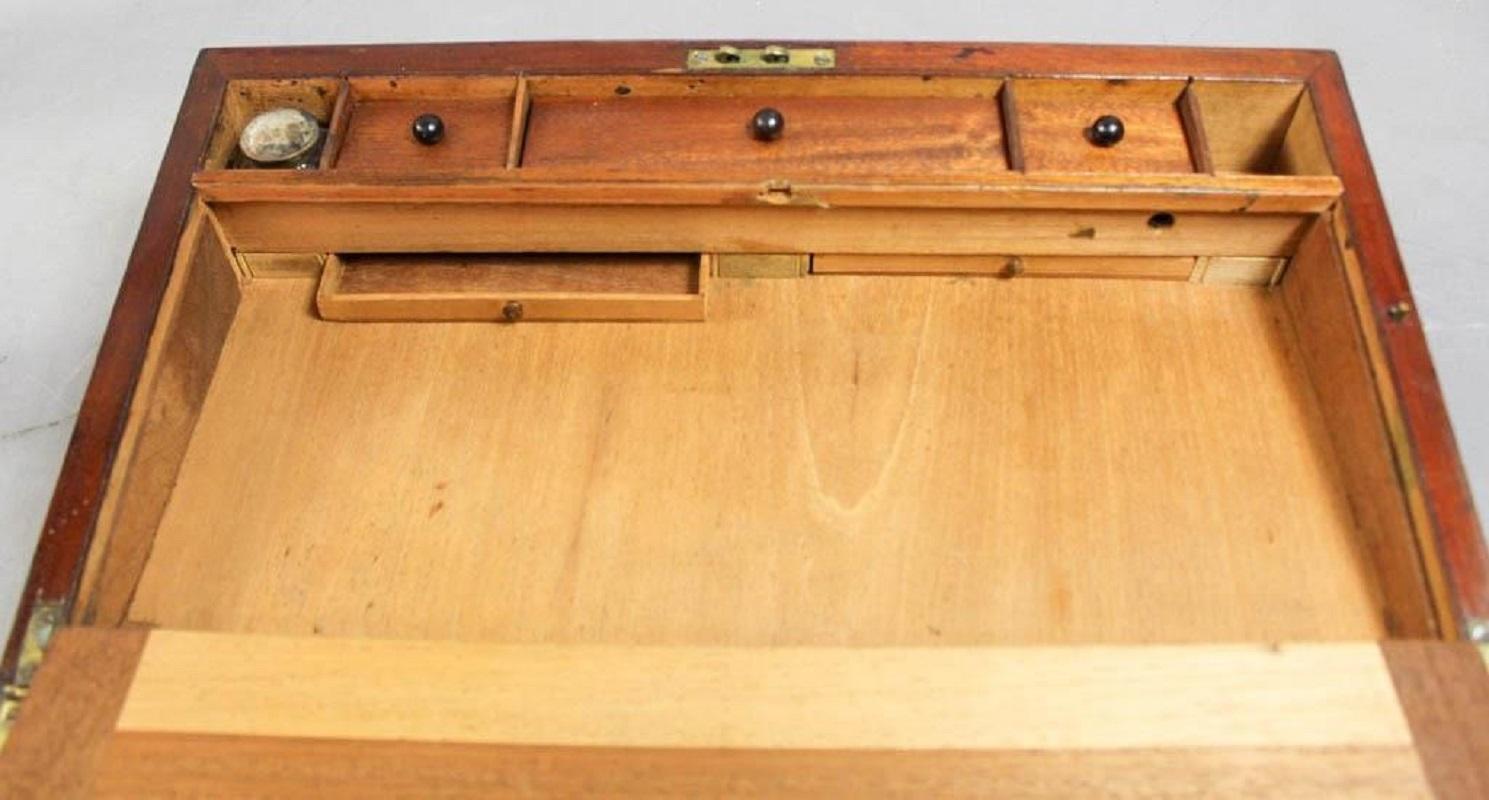Campaign Wood Travelling Lap Desk on a Later Stand, 19th Century 2